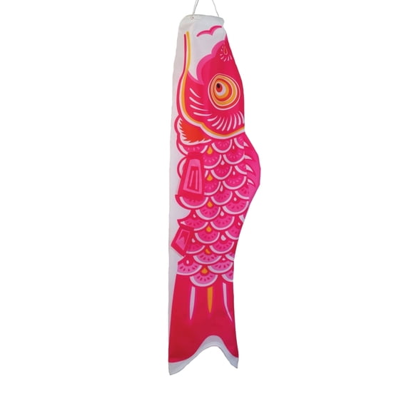 In the Breeze 5125 — Koi Fish Windsock, 36-Inch, Pink — Bright Koinobori Decoration
