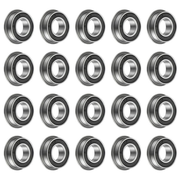 F688-2RS Flanged Ball Bearing, 8x16x5mm Chrome Steel Double Sealed ABEC1 Flange Bearings,20 Pack
