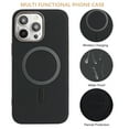 thumbnail image 2 of for iPhone 16 Pro Max Magnetic Case, Flexible Luxury PU Leather Cover, Protective Slim Lightweight Shockproof Phone Case Compatible with Mag-Safe Charging for iPhone 16 Pro Max, Black, 2 of 6