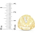 thumbnail image 2 of Floreo Men's 10k Yellow Gold Round Two-Tone Gold A-Z Initial Ring, Sizes 5 - 11, 2 of 4