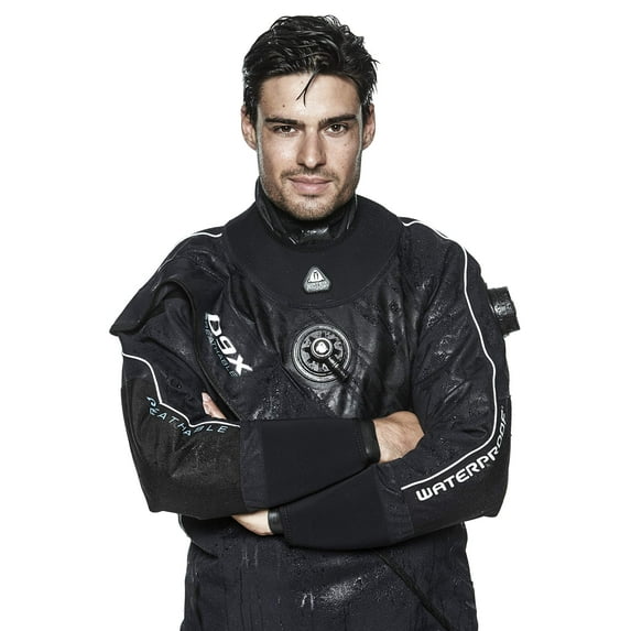 Waterproof Men's D9X Breathable back zip Drysuit - Black (X-Small)