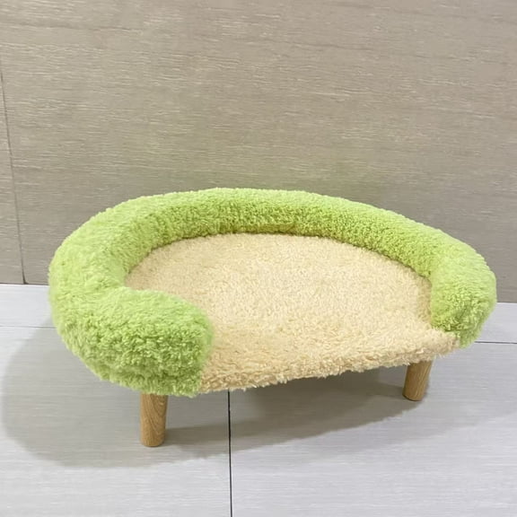 Regnix Pet furniture, Cat Bed with Removable Washable Cover, Elevated Cat Couch for Cats & Small Medium Dogs, Wooden Pet Sofa Modern Pet Furniture