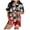 Red, variant on VBARHMQRT Winter Outfits for Women 2024 Women Business Casual Outfits Women's Christmas Tree Printed Silk Satin Short Sleeve Button Sleepwear Set