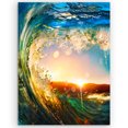 thumbnail image 2 of Design Art - Vagues Colorées de l'Océan Qui Tombent, 2 of 4