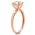 thumbnail image 2 of 1 ct Round Cut Natural Morganite Solitaire 14K Rose Gold Womens Engagement Ring, 2 of 3