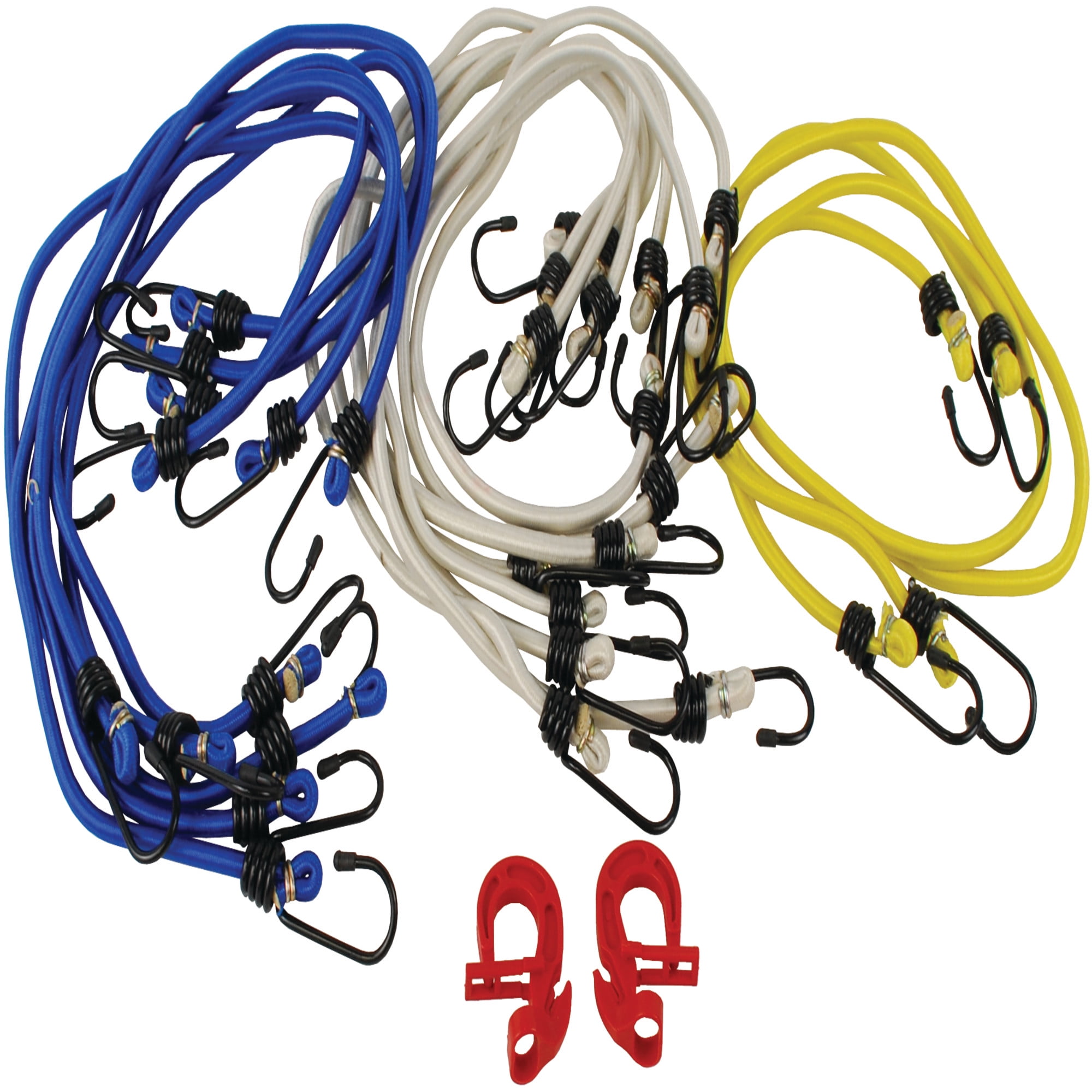 ABN Bungee Cords 20pk Strong Assorted Small Bungee Cords With Hooks In 5 Sizes 