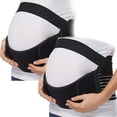 thumbnail image 4 of Cinturón de maternidad, banda para cintura/espalda/abdomen, soporte para el vientre, negro, talla XXL Rojo Verde, 4 of 5