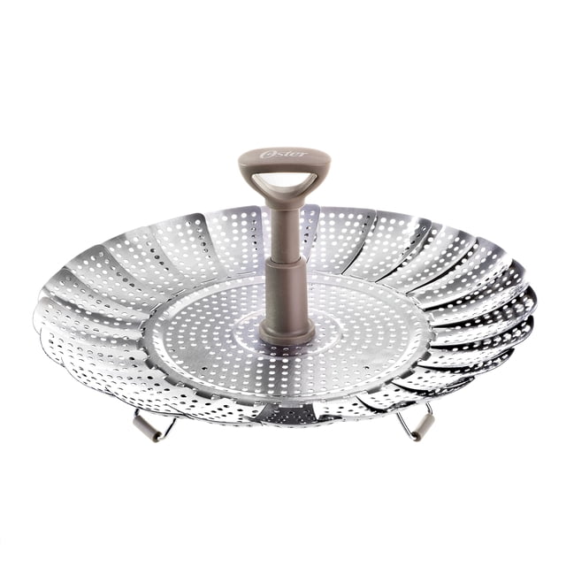 Vaporera extensible de acero inoxidable Oster Sangerfield de 18 a 26 cm. Accesorio ajustable para cocinar al vapor.