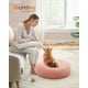 thumbnail image 2 of Feandrea Cama de Perros, Cama para Mascotas, Diámetro de 60 cm, Cojín Central Extraíble y Lavable, Alfombra de Felpa, Rosa, 2 of 5