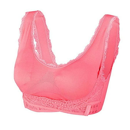 

Topwoner Comfortable Solid Color New Cross Side Buckle Without Rims Gathered Sports Underwear Sleep Bra