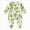 Green, variant on Newborn Newborn Footed Sleeper Gown With Mitten Side Baby Footed Print Infant Play For 0 6 Months Sleep & Play One-Piece Bodysuit Newborns Everyday Wear