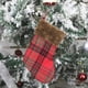 thumbnail image 2 of Pequeño calcetín navideño 6 piezas Adornos de calcetín de árbol de Navidad Decoraciones Calcetines colgantes a cuadros de 7 '' con puño de felpa para la decoración de la temporada de vacaciones famili yeacher 6 piezas, 2 of 7