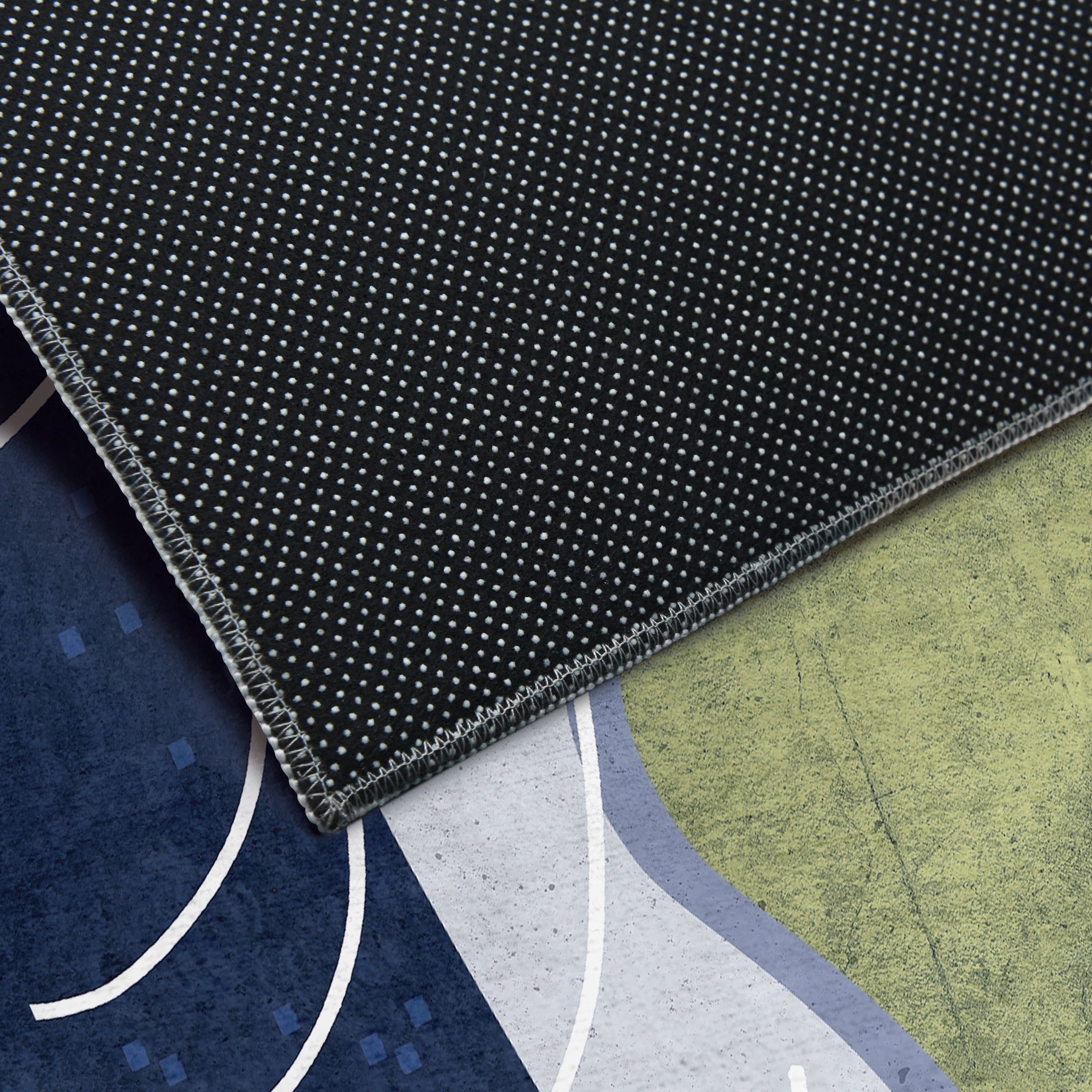 Aura Washable Geometric Art Area Rug size 8'x10', Power-loomed, Heavenly Softness with Non-Slipping Backing