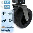 thumbnail image 2 of E-Western Folding Heavy Duty Utility Beach Wagon Cart with Big Wheels and Adjustable Handle Perfect for Sand Shopping Camping Garden Outdoor, 2 of 14