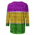 thumbnail image 5 of PMUYBHF T-Shirt Mode Décontracté Col Rond Carnaval Imprimé 3D Manches Sept Quarts pour Femmes 2583 m, 5 of 5