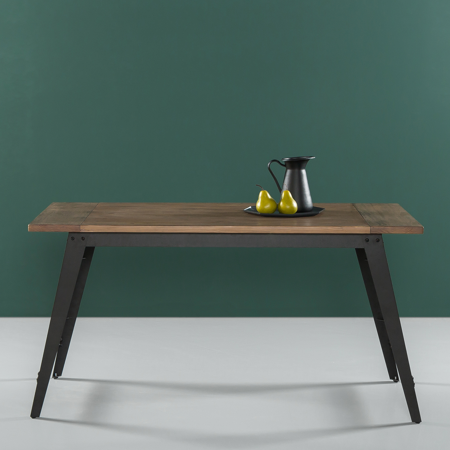 zinus donna wood and metal dining table