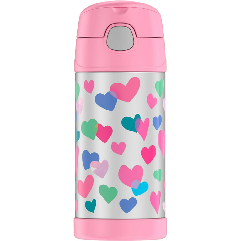Thermos 12 oz. Funtainer Vacuum Insulated Pink Water Bottle with Straw, Size: 12 fl oz