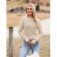 thumbnail image 3 of Zeagoo Women' Fall Crewneck Cropped Sweater Trendy Long Sleeve Ribbed Knit Pullover Jumper Tops, 3 of 6