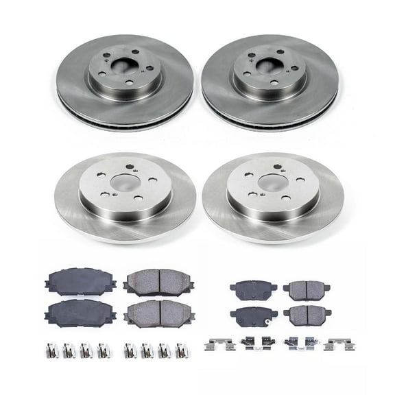 Ultimate Brakes Front and Rear Ceramic Brake Pad and Rotor Kit with Hardware WM81483