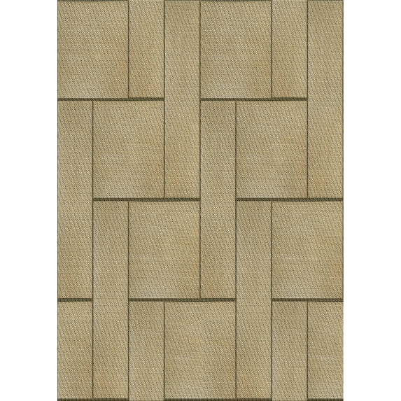 Ahgly Company Indoor Rectangle Patterned Hazel Green Novelty Area Rugs, 6' x 9'