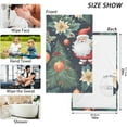 thumbnail image 6 of Dreamtimes Hand Towels Set - Christmas Balls Santa Print for Bathroom Kitchen Travel 16×28 in/2 Pcs, Cotton Bath Towels Lightweight Quickdry for Bathroom Ktichen Travel SPA Gym, 6 of 7