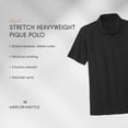 thumbnail image 6 of MERCER+METTLE Unisex Stretch Heavyweight Pique Polo | Short Sleeve Collared Shirt for Men & Women, Casual Work Top - Night Navy M, 6 of 6