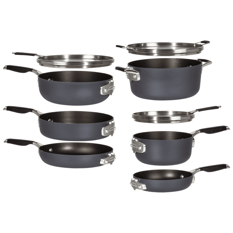 Calphalon Classic Hard-Anodized Nonstick Cookware Set – 7-Piece Kitchen Essentials With AquaShield Technology