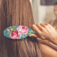 thumbnail image 3 of Hair Brush Pioneer Colorful Floral Cushion Base Hair Brushes Touch Paddle Double Sided Pattern Oval Hairbrush, 3 of 7
