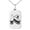 Silver, variant on Stainless Steel Letter K Initial 3D Monogram Engraved Small Rectangle Dog Tag Charm Pendant Necklace