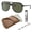 Polished Black Frame | Polarized G-15 Green Lens, variant on RB2198 BILL Square Shaped Non-Polarized Sunglasses for Men & Women - Includes Official RAYBAN Eyewear Kit - Ideal Formal & Casual Wear Sunglasses - Light Brown Gradient Lens