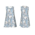 thumbnail image 7 of Lsque Lily Flower Pattern Summer Dresses for Women – Sleeveless T-Shirt Swing Sundress, Perfect for the Beach and Casual Days, 7 of 7