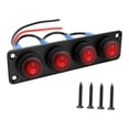 thumbnail image 4 of Colaxi Rocker Switch Panel Mount Red Light Led Panel Screw Mounting Waterproof on Off Toggle Switch for 12-24V Cars RV Realight 4 Gang, 4 of 8