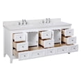 thumbnail image 2 of Abbey 72" Double Bathroom Vanity with White Cabinet and Quartz Top, 2 of 5