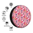 thumbnail image 4 of Naloa Festive Christmas Stocking Cheer PVC Leather Spare Tire Wheel Cover Spare Tire Cover, for Car Truck SUV Camper Trailer Universal Fit(14-17in)-15 inch, 4 of 6