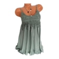 thumbnail image 1 of Robe Mini Sans Manches à Col Rond en Dentelle Crochetée pour Femmes, 1 of 3