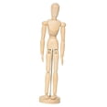 thumbnail image 2 of Maniquí de madera para artistas, animador con soporte, figura humana de oficina, cuerpo flexible 32 cm x 75 cm, 2 of 9