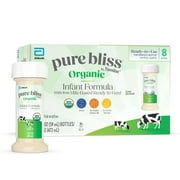 Pure Bliss by Similac Organic Ready-to-Feed Baby Formula, USDA Certified Organic, 2-fl-oz Bottle, Pack of 8