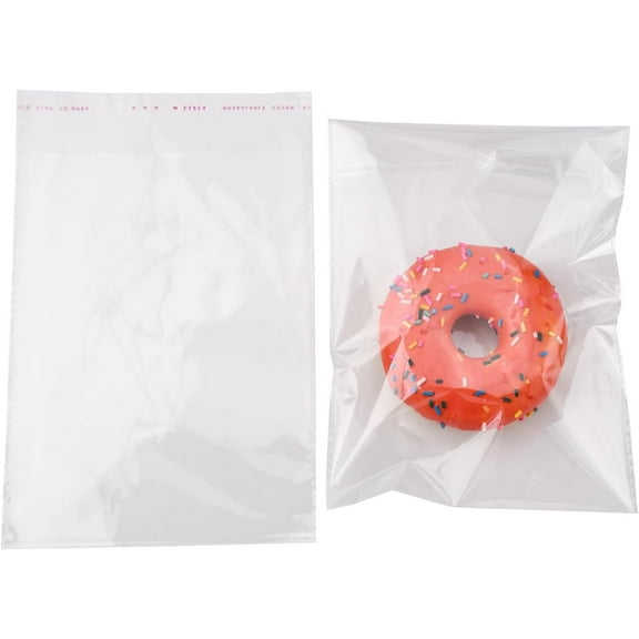 Generic 100 Pcs Rectangle OPP Cellophane Bags Self Seal Clear Resealable 24x16cm Gift Wrap Bags Party Occasion OPP Cellophane
