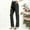 Black, variant on Pants for Women Solid Color Straight Leg Work Pants for Women Elastic Waist Casual Business Pants for Women (Black XXL)