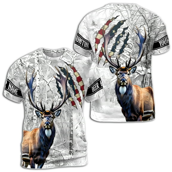 Custom Name Hunting Season America Deer Hunting Men's T-Shirt S-5XL