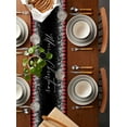thumbnail image 5 of Table Runners 108 Inches Long Dress Scarves, Merry Christmas Farmhouse Coffee/Dining/Kitchen Table Runner for Living Room, Winter Holiday Xmas Snowflake Red Plaid 13x108 Inch, 5 of 7