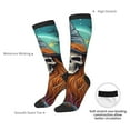 thumbnail image 4 of Naloa Cartoon Pumpkin Skull Thigh High Socks Extra Long Stretchy Sock Women Over Knee High Opaque Stocking Daily Wear, 4 of 6