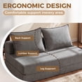 thumbnail image 6 of LEHZROAJ 4-in-1 Folding Sofa Bed , Convertible Sleeper Chair with Pillows, Fodable Mattress Floor Couch for Living Room, Bedroom, Grey, 6 of 10