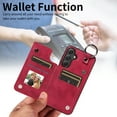 thumbnail image 4 of Nalacover for Samsung Galaxy A54 5G Wallet Case with Card Slots & Metal Finger Ring, Durable PU Leather Back Double Magnetic Botton Flip Kickstand Purse Shockproof Phone Case,Red, 4 of 10