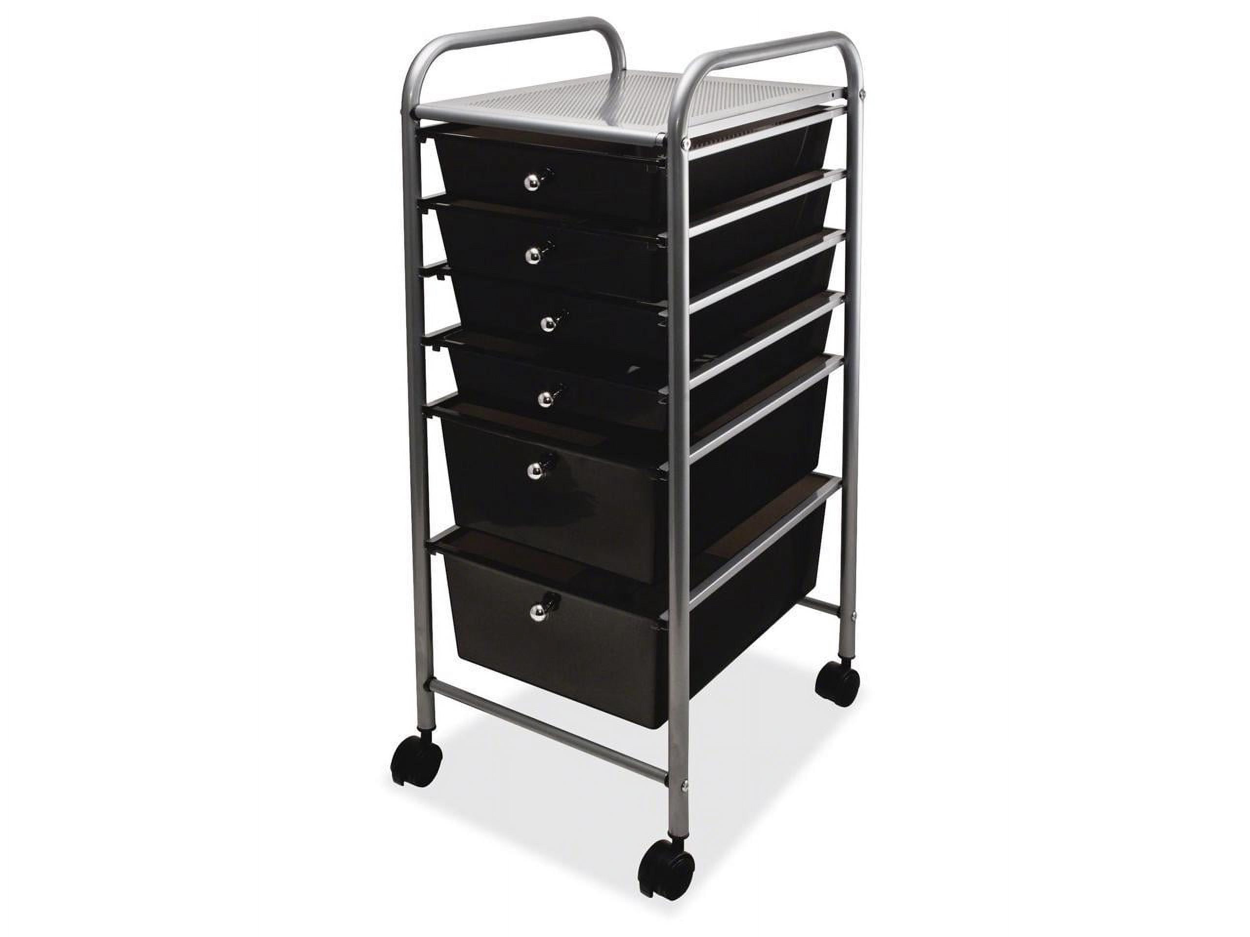 Advantus Portable Drawer Organizer, 13w x 15 3/8d x 32 1/8h, Smoke/Matte Gray