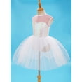 thumbnail image 5 of CHICTRY Kids Girls Sequins Open Back Ballet Dance Leotard Dress,Sizes 4-14, 5 of 7