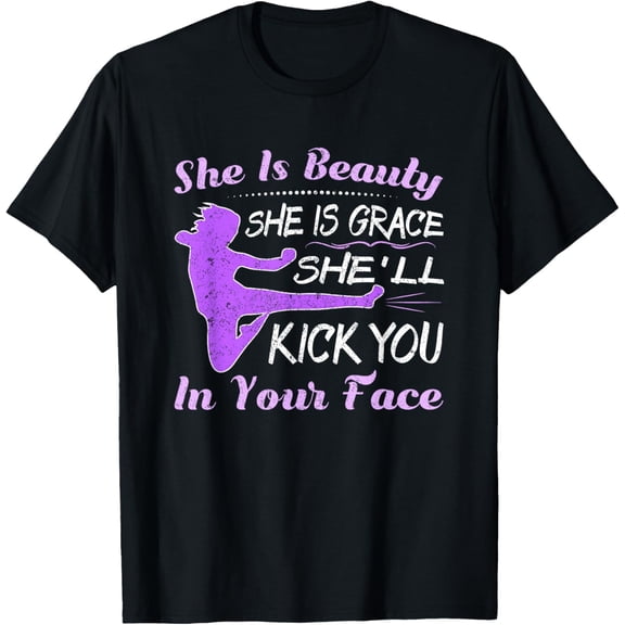 Karate Girl Shirt Funny Tae-Kwon Do T-Shirt men and women can wear, black, white, gifts