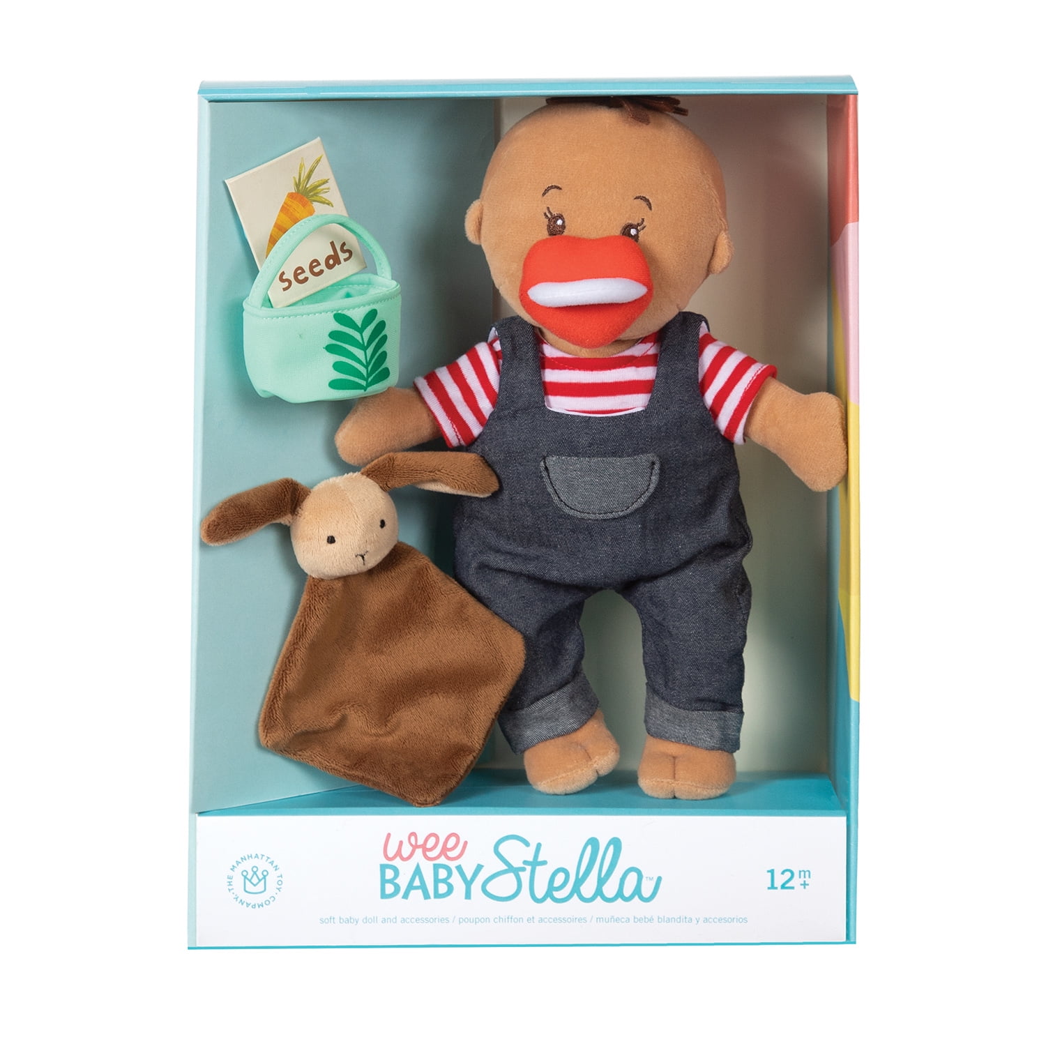 Manhattan Toy Wee Baby Stella Tiny Farmer 12" Soft Toy Baby Doll Set
