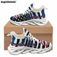 thumbnail image 1 of Doginthehole - Zapatillas informales con estampado de bandera estadounidense y británica para mujer y hombre, clásicas de verano para exteriores, con cordones para correr, 1 of 6