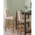 thumbnail image 2 of Khaki Ombre Bar Stool Covers Set of 4, Modern Abstract Art Farmhouse Gradient Stretch Washable Bar Chair Covers with Backs, Removable Pub Counter Height Chair Cover for Kitchen Dining Room Cafe, 2 of 7